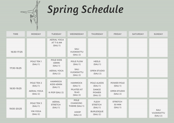 Spring Schedule isokuva